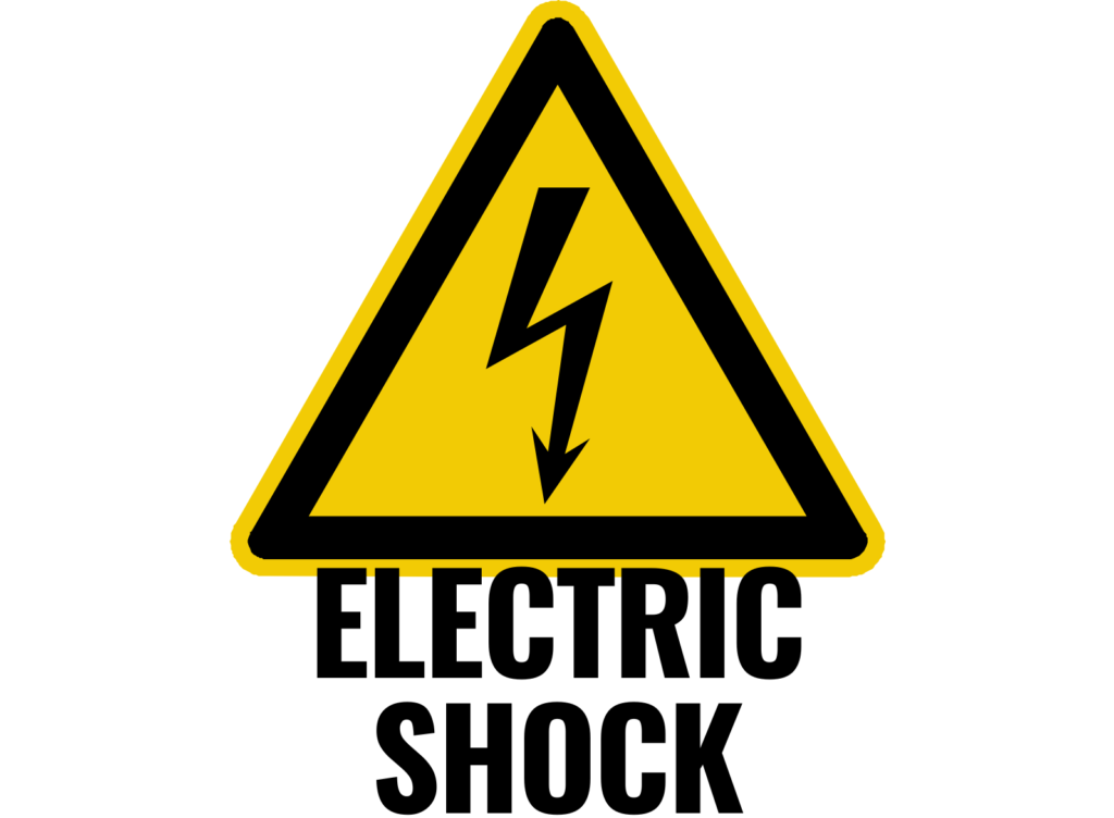 black and yellow simple minimalist caution electric fence warning poster (1)